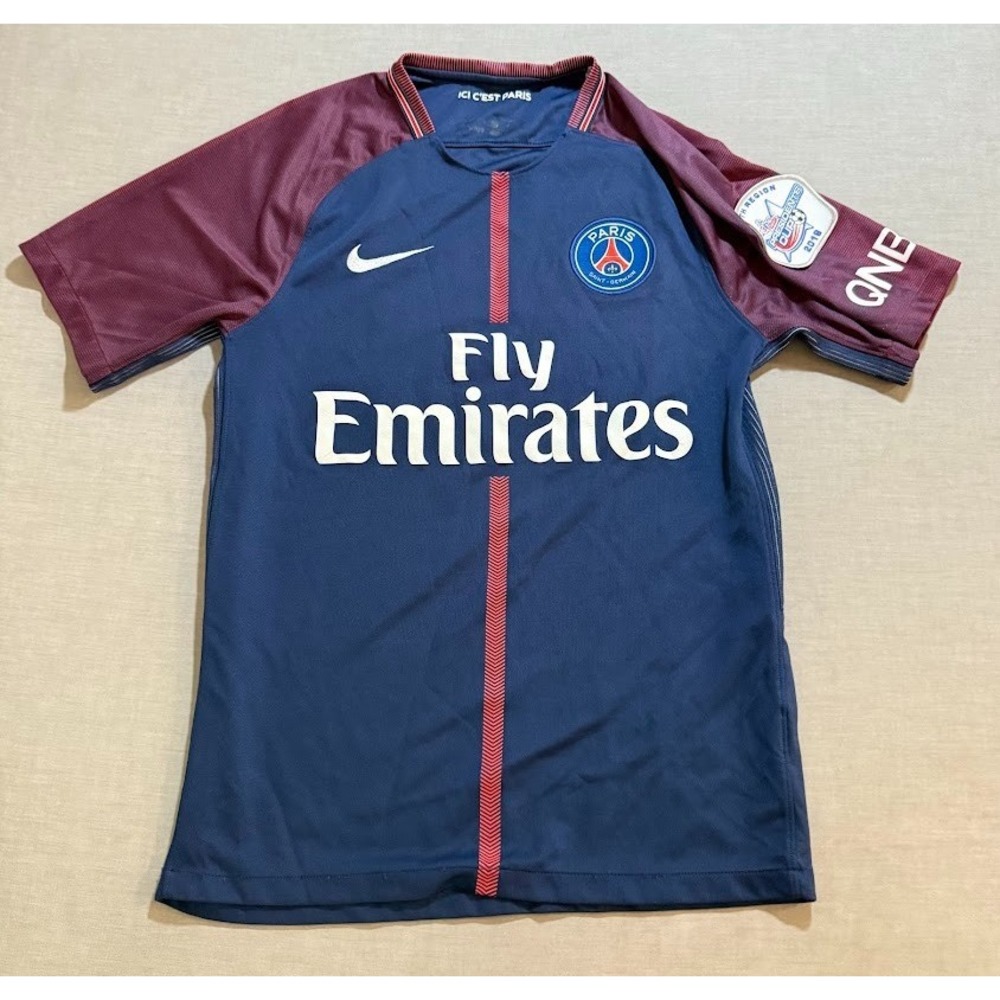 Paris Saint-Germain Presidents Cup 2018 Nike Jersey Boys L Blue Short‎ Sleeve.